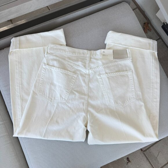 NWT Citizens of Humanity Ayla Baggy Cuffed Wide Leg Jeans Pashmina White 31 - Picture 8 of 11